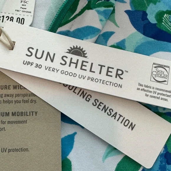 TOMMY BAHAMA Women’s Island Zone Aubrey Seaside Brights Mock  Top Size L NWT - Picture 11 of 14